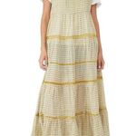 Free People Midnight Dance Maxi Dress in Canary Combo Yellow Sz XS Photo 0