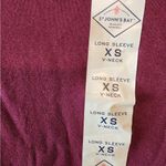 st. john's bay  long sleeve Plum v neck essential tee size xs Photo 2
