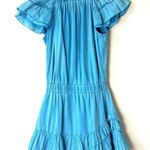 Karina Grimaldi Revolve Blue Daisey Metallic Ruffled Mini Dress Size XS Photo 2