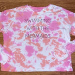 Aeropostale  Tie Dye Pink Orange White Swimming With The Mermaids Cropped Small Photo 0