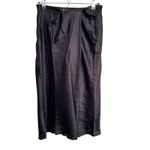 Banana Republic  Zandra 100% Silk Black Party Festive Midi Skirt, Size Small, EUC Photo 2