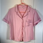 Juicy Couture  Pink Sleepwear Pajama Button Down Shirt Soft Size Med EUC #5909 Photo 0