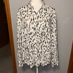 Rails  Rocsi Ivory Cheetah Print Long Sleeve Button Up Shirt Medium Photo 1