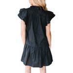 Pinch All That You Are Black Ruffled Smocked Dress Drop Waist Pockets Women’s S Photo 4