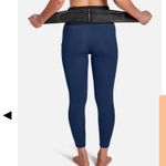 NWT Tommie Copper Adjustable Back Support Ankle Length Leggings Navy Sz Large Blue Photo 1