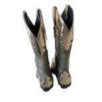Donald Pliner Western Metallic Pitone Snake Leather Boot Shoe New $695 Sz 8.5 Gold Photo 5