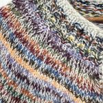 Handmade Hand Knit Cardigan Sweater Cozy Yarn Scandinavian Multicolor Lagenlook Cabincore Photo 5