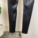 EXPRESS Black faux Leather Animal Print Leggings Pants NEW XXS Photo 3