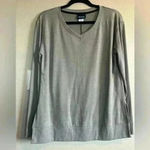 Reebok  Pullover V Neck Sweatshirt Women's Size Large Comfort Gray Photo 0