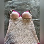 Full Lace Two Tone Pink Push Up Babydoll Dress Lingerie Sleepwear Sz L EUC Size L Photo 5