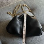 Understated Leather  mini crossbody bag, black, chain strap, scrunch clutch Photo 9