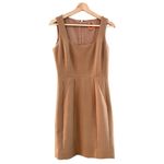 Tory Burch Azalea Square Neck Woolen Dress Camel Brown Size 6 Photo 5