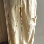 Love Tree Womens S Linen Blend Pull On Pants Pockets Elastic Waist Light Boho Photo 0