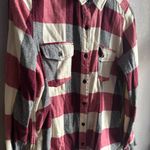 Forever 21 ❤️F21 Red and Cream Checkered Button-up Flannel Shirt Photo 1