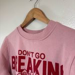 Elton John “Don’t go breaking my heart” Pink Graphic Crew Neck Sweater Size S Red Photo 1