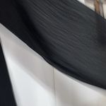 Loft WO SIZE LG Black Cocktail Dress with Bishop Sleeves and Crew Neck pleated Photo 4