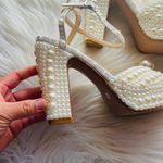 Opulent Pearl Platform Bridal Heels White Size 8 Photo 10