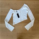 Threetimes Tee One Shoulder Button Front Size S White Photo 2