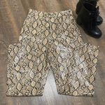 ZARA VEGAN LEATHER PANTS WITH SNAKE SKIN PATTERN Photo 0