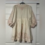 Zimmermann  Estelle Embroidered Long Balloon Sleeve Mini Linen Dress Bohemian Photo 3