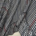 Torrid  one size gingham red stripe ruana black white ruffled edges acrylic nwt Photo 5