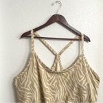 Old Navy Womens Bodysuit Powerchill Zebra Tan White Racerback Plus Size 4X Photo 2