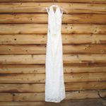 DB Studio Stretch Lace Halter Neck Gown White Size 14 Photo 9