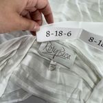 Rory Beca Top Womens Medium White Sheer Cap Sleeve Knit Top Photo 2