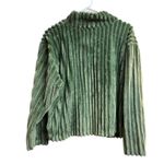 Planet Gold  Green Faux-Fur/Chenille Ribbed Sweater Top Cropped Mock Neck Large Photo 6