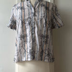 Alfred Dunner Petite Alfred Dunner Striped Floral Button-Up Shirt Photo 0