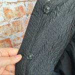Marc Jacobs  Black Textured Silk Blend Coat Snap Front Long Jacket Small Photo 12