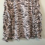 Chaser Sweatshirt Shirred Sleeve Black & White Zebra Print Sweatshirt Sz 3X NWT Photo 7