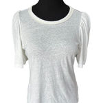 Brochu Walker  SIZE XS WHITE SHOULDER PUFF SHIRT Photo 0