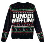 The Office Dunder Mifflin Ugly Christmas Sweater Black Photo 5