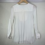 Vince Yoke Front Black Trapunto Tunic Top in White- Medium Photo 27