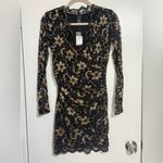 Rue 21 🏷️💛 NWT  Black and Gold Floral Lace Dress Size Small Photo 1