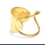 Boutique Yellow Gold Unique Adjustable Cuff Ring‎ | 925 Sterling Silver Photo 14