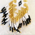 Handmade Miyuki Beaded Fringe Boho Earrings Gold Photo 7