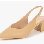Frank Mully Women's Slingback Heels Pointed Toe Closed Toe Dressy Shoes size 9 Tan Photo 1
