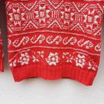 Vintage Ugly Sweater Cambridge Dry Goods Knit Red Cotton Snowflake Holiday Small Photo 12