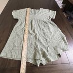 NEW~EMERY ROSE~ Size Large Shorts Jumper Green Crinkle Gauze Lightweight Pockets Photo 3