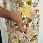 Who What Wear Floral Midi Dress in Pink and Yellow Photo 3