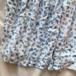 White blue floral long skirt Photo 2