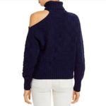 STAUD  Women's Size XL Navy Rockey Cold Shoulder Turtleneck Sweater NWT Photo 1