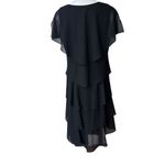 Patra by Joanna Chen Vintage Black Ruffled Gold Beaded Tiered Flapper Dress Size 14 Photo 5