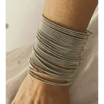 Boutique NEW Platinum Plated‎ Silver Guitar String Bracelets Stackable Boho, Stretchy Photo 10