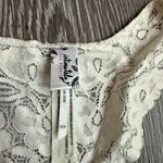Free People Intimately  Galoon Lace Razorback Lace Bralette Cram/White Photo 4