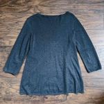 Anthropologie Knitted & Knotted • Anthro Kilda Sweater grey orange floral embroidered pullover Photo 9