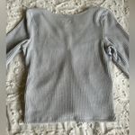 Hollister S Long-Sleeve Ribbed Light Purple/White Wrap V-Neck Top Photo 5