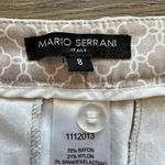 Mario Serrani  Italy Size 8 Comfort‎ Stretch Chino Shorts Tan Geometric Print Photo 5